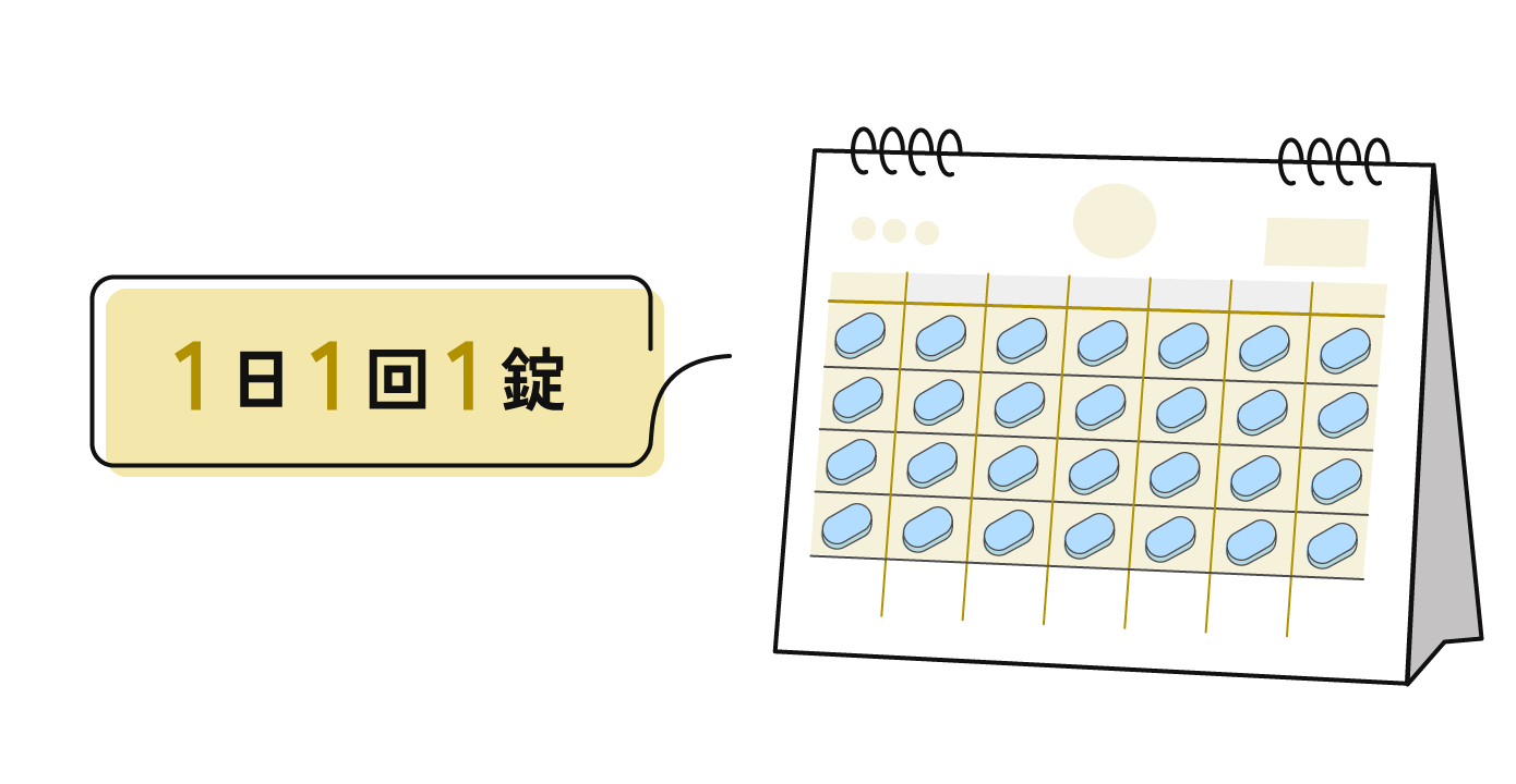 1日1回1錠を毎日飲みます