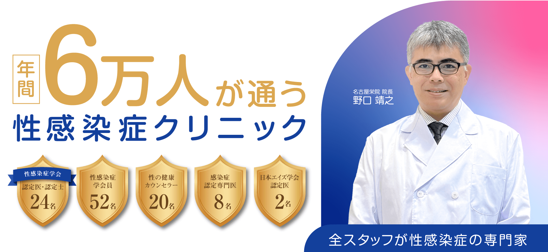 性感染症の専門クリニック トータル診療でサポートします