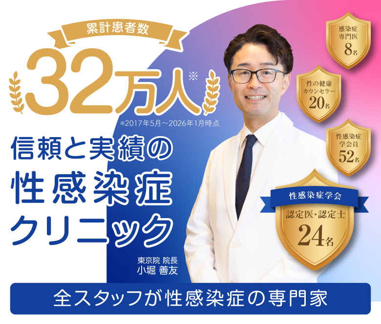 累計患者数32万人 信頼と実績の性感染症クリニック
