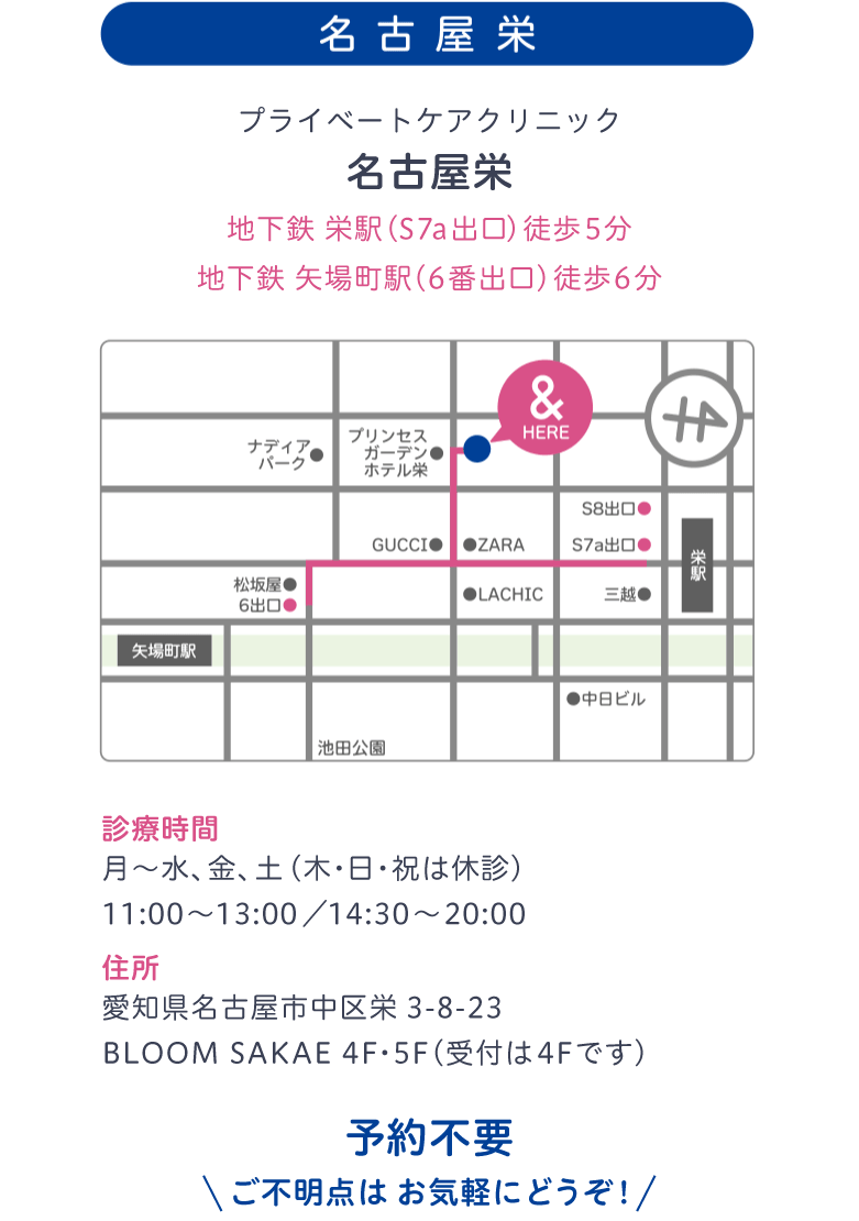 名古屋栄アクセス情報
