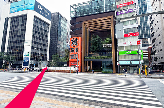 大きな横断歩道